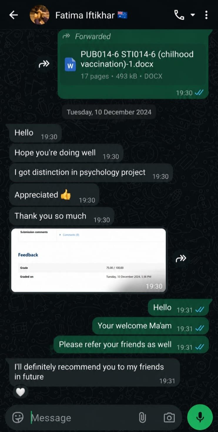 Testimonial screenshot