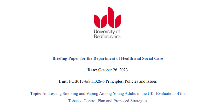 Smoking & Vaping Among Young Adults in the UK
